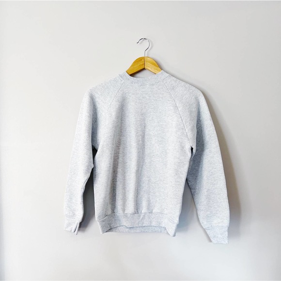 90s Heather Grey Quilted Cat Print Sweatshirt | S/M - Picture 4 of 4